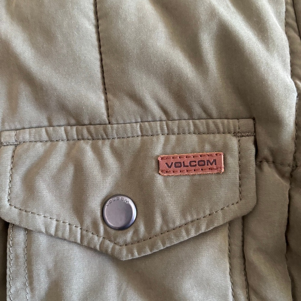 Volcom Women Quilted Water Resistant Shirt Jacket Olive Green C1641603 Size M - Picture 11 of 13